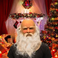 /#/Gammel silikonemaske - Økologisk julemandmaske - Giftfri - Halloween/#/