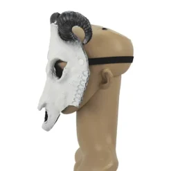 Gede Maske Halloween Kostume Fest Dyrehoved Maske Vædderhorn Hoved Maske Horn Dæmon Ansigtsdækning Cosplay Kostume (FMY) D