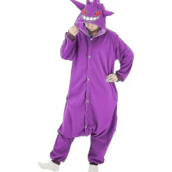 Gengar Kostume Full Body Pyjamas Halloween Christmas One-piece Kigurumi For Mænd Kvinder L