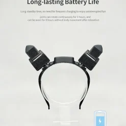 Genopladelige elektriske katte ræve øre hårbøjle bevægelige dyreøre pandebånd Black ears
