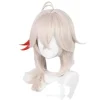 Genshin Impact Kazuha Cosplay Paryk Rosa Blandet Rød Paryk Cosplay, CJY