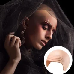 Ægformet Hoved Party Udklædning til Cosplay, Maskerade Makeup Prop Halloween Kegle Skaldet Hoved, Genanvendelig Latex Skaldet Paryk Hætte med Komfortabel Pasform, Glat | Fyndiq