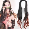 Ghost Blade cos paryk med pink sløjfe dekoreret køkkendør You Dou