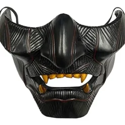 Ghost Mask of Tsushima Jin Sakai Cosplay Halv Ansigt Resin Samurai