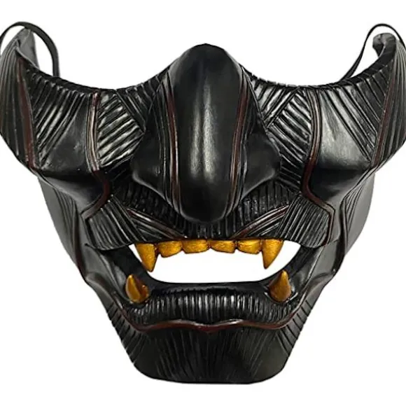 Ghost Mask of Tsushima Jin Sakai Cosplay Halv Ansigt Resin Samurai