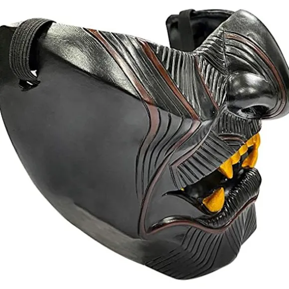 Ghost Mask of Tsushima Jin Sakai Cosplay Halv Ansigt Resin Samurai