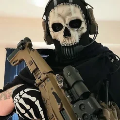 Ghost maske V2 - Operador MW2 airsoft COD Cosplay Airsoft Taktisk Skalle Fuldt Ansigt