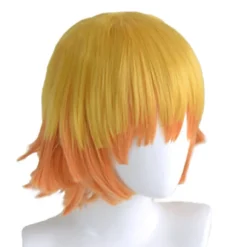 Ghosts of the blade min fru bra Yat gul gradient orange flip kort hår højtemperaturtråd anime cosplay paryk