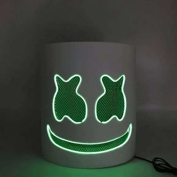 Glødende maske Marshmallow Dj musik Diy glødende maskefest Par