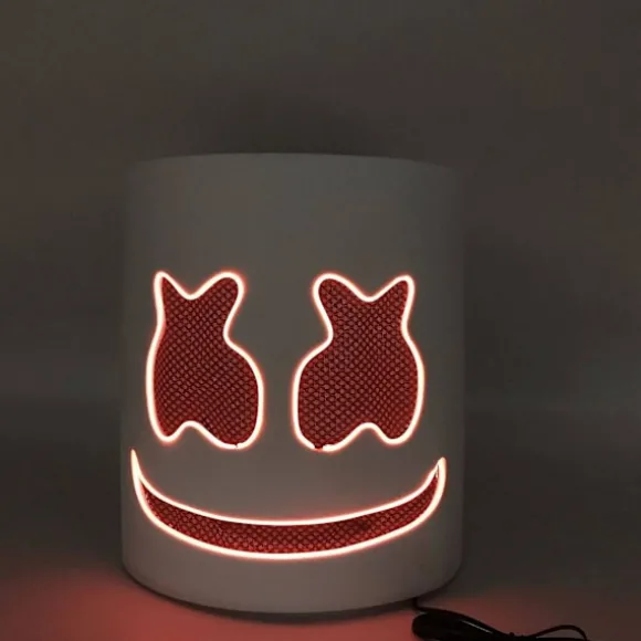 Glødende maske Marshmallow Dj musik Diy glødende maskefest Par