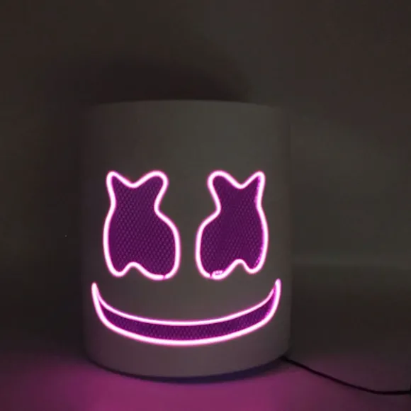 Glødende maske Marshmallow Dj musik Diy glødende maskefest Par