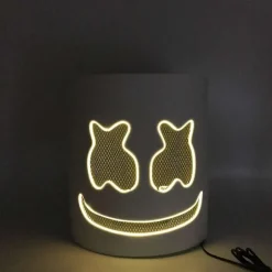 Glødende maske Marshmallow Dj musik Diy glødende maskefest Par