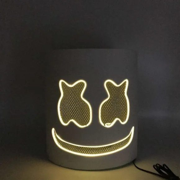 Glødende maske Marshmallow Dj musik Diy glødende maskefest Par