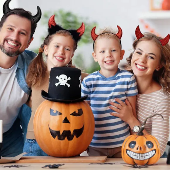 Glitter Djævlehorn Hårbøjle, Røde Djævlehorn Djævlekostume til Kvinder Mænd Piger, Halloween Udklædning Cosplay Hårbånd (Rød) red