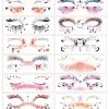 Glitter Fregner, 6 stk. Grønne Ansigtsglitter Fregner Ansigts-tatovering, Vandtætte Grønne Blade Fregner Midlertidige Glitter Tatoveringer til Kvinder, Glimmer Makeup Pa | Fyndiq