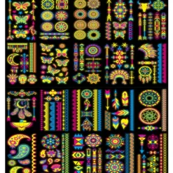 Glow In The UV Temporary Tattoos20 sheets