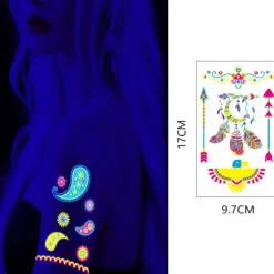 Glow In The UV Temporary Tattoos20 sheets