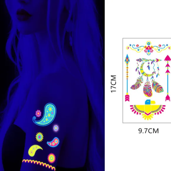 Glow In The UV Temporary Tattoos20 sheets