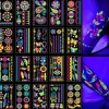 Glow-in-the-Dark Tatoveringssæt – 172 Midlertidige Tatoveringer – Neon Festtilbehør til Voksne og Teenagere – Festdekorationer – 1 Sæt