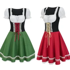 Gos- 2024 Ny Halloween Øl Pige Kjole Figursyet Sceneshow Kostume Maid Kjole grøn green L_tfrf green L