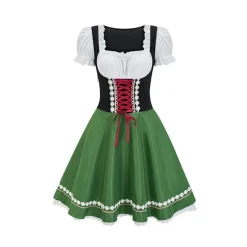 Gos- 2024 Ny Halloween Øl Pige Kjole Figursyet Sceneshow Kostume Maid Kjole grøn green L_tfrf green L