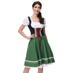 Gos- 2024 Ny Halloween Øl Pige Kjole Figursyet Sceneshow Kostume Maid Kjole grøn green L_tfrf green L