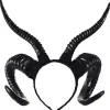 Gotisk Antilope Fårehorn Hoops Pandebånd Skovdyr Vædder Udstilling Cosplay Deluxe Kostume Horn