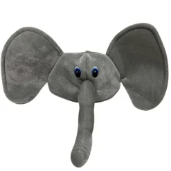 Grå Elefant Hat med Blå Øjne - Sjovt & Festligt Tilbehør til Fester og Fejringer Elephant hat