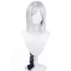 Grå Hestehale Varmebestandig Paryk Til Cosplay Anime Shenhe Parykker Halloween Kostume Parykker Grå - (FMY)