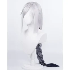 Grå Hestehale Varmebestandig Paryk Til Cosplay Anime Shenhe Parykker Halloween Kostume Parykker Grå - (FMY)