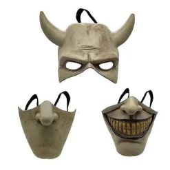 Graber Cosplay Maske, Sort Telefon Maske, Horrorfilm, Halloween, Skræmmende Maske, Herrekostume Maske (Lysegrå)