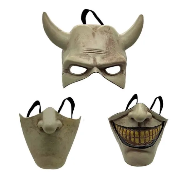 Graber Cosplay Maske, Sort Telefon Maske, Horrorfilm, Halloween, Skræmmende Maske, Herrekostume Maske (Lysegrå)