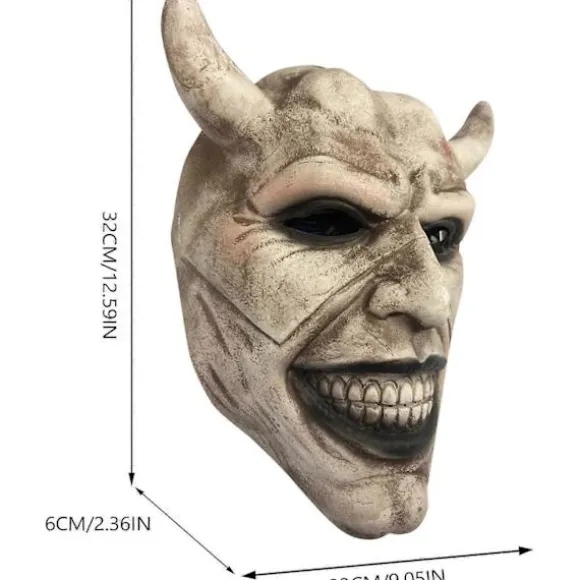 Graber Cosplay Maske, Sort Telefon Maske, Horrorfilm, Halloween, Skræmmende Maske, Herrekostume Maske (Lysegrå)