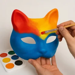 Gør-det-selv kattemasker sæt, 6 dele med tilbehør
