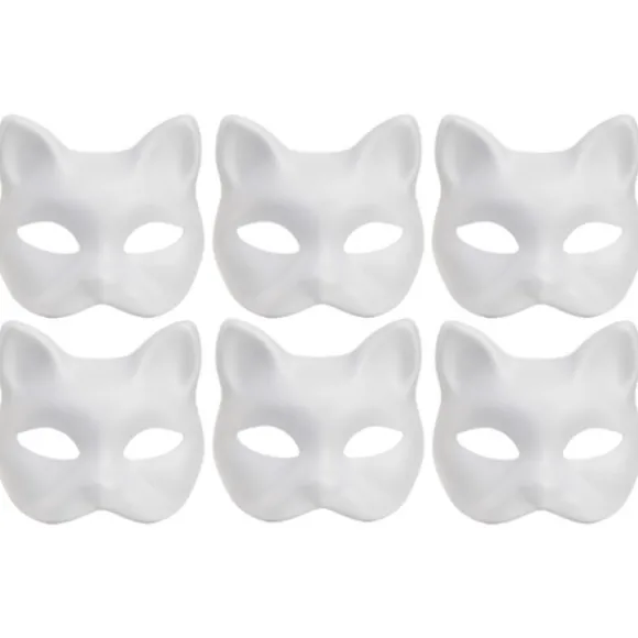 Gør-det-selv kattemasker sæt, 6 dele med tilbehør