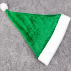 Grøn Fløjl Julehat Voksen Børn Festlig Klæd Ud Chri