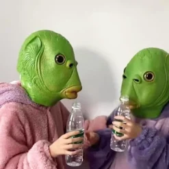 Grøn Goby Fisk Maske, Mærkeligt Legetøj Til Halloween, Sjov Kreativ Kostume, Cosplay Party Legetøj, Grøn Fisk Legetøj
