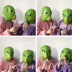 Grøn Goby Fisk Maske, Mærkeligt Legetøj Til Halloween, Sjov Kreativ Kostume, Cosplay Party Legetøj, Grøn Fisk Legetøj