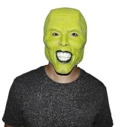 Grøn Latex Maske Jim Carrey Film Maskerade Loki The Mask Halloween Tilbehør