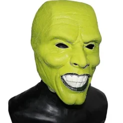 Grøn Latex Maske Jim Carrey Film Maskerade Loki The Mask Halloween Tilbehør
