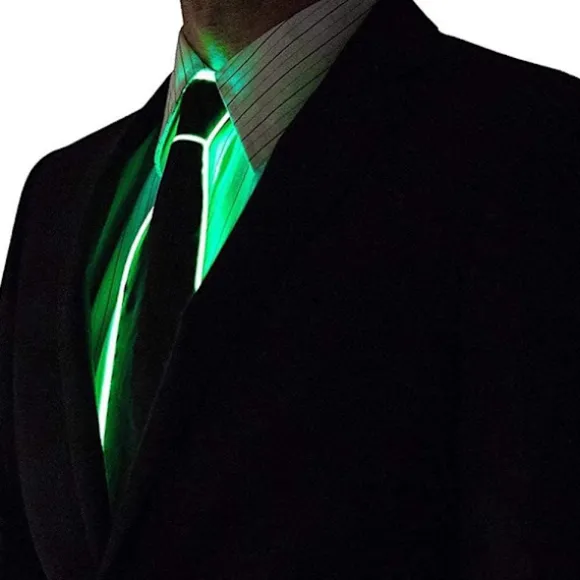 (Grøn) LED Lysende Slips Glow Lysende Slips Neon Led Slips LED
