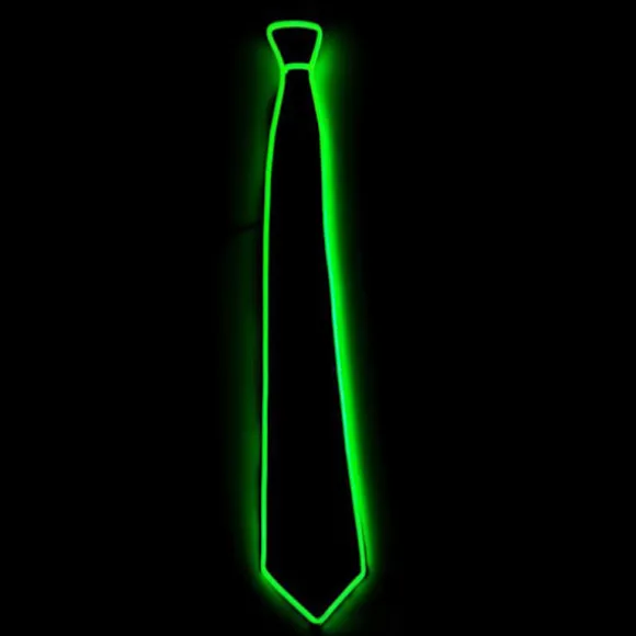 (Grøn) LED Lysende Slips Glow Lysende Slips Neon Led Slips LED