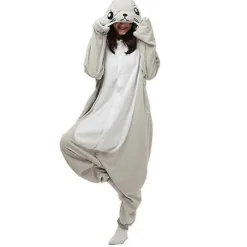 Gråsæl tegneserie pyjamas, unisex, størrelse L L
