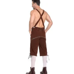 Ægte tyske læderbukser i læder til mænd - Brune Oktoberfest-bukser [JSR] brown M