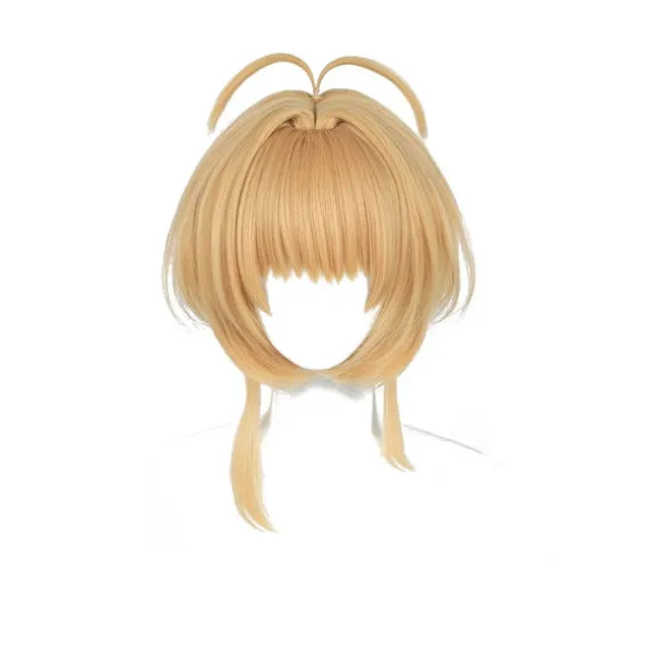 Gylden Cosplay Paryk med Hestehaler - Højtemperaturfiber, Perfekt til Anime Rollespil
