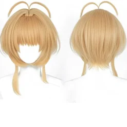 Gylden Cosplay Paryk med Hestehaler - Højtemperaturfiber, Perfekt til Anime Rollespil