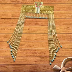 Ægyptisk Hovedbeklædning til Kvinder Ægyptisk Kostume til Kvinder Tilbehør Perlehovedbeklædning Cleopatra Hat Cosplay Smykker Mardi Gras Fest Krone Guld Hair accessories | Fyndiq