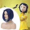Gyserfilm Coraline Cosplay Kostume Paryk Kvinder Halloween Fest Skræmmende Rollespil