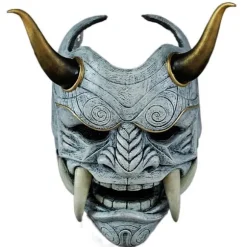 Halloween Akabane Mask Hovedbeklædning Samurai Noh Kabuki Prajna Devil Cosplay Mask Green
