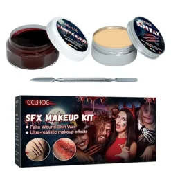 Halloween ar voks falsk blod gel makeup sæt specialeffekter ar spatel